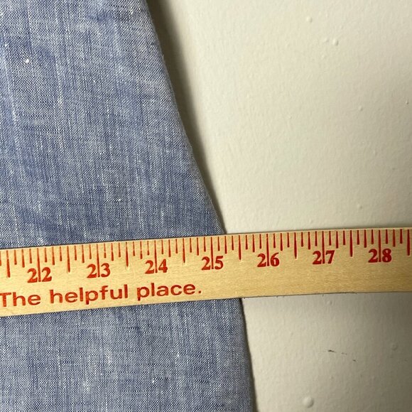 Perry Ellis Short Sleeve Shirt 100% Linen Blue SIZE XLT SEE DESCRIPTION.. - Picture 4 of 11